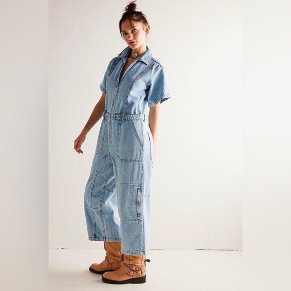 Free People Pants - Free people On The Run Cropped Coverall